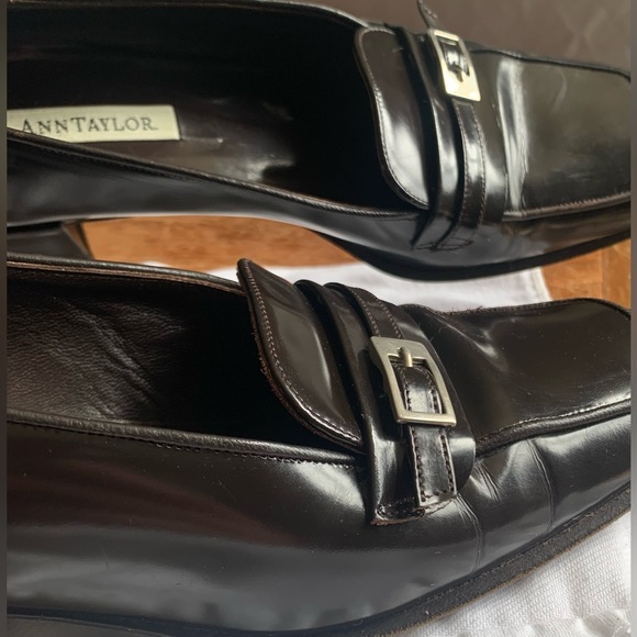 ANN TAYLOR leather business work loafer in brown. Made in Italy, 7.5 - Picture 2 of 6